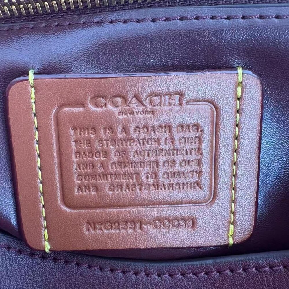 COACH women's SLOUCHY ROGUE handbag size 35.5*21*16 cm - Picture 9 of 9